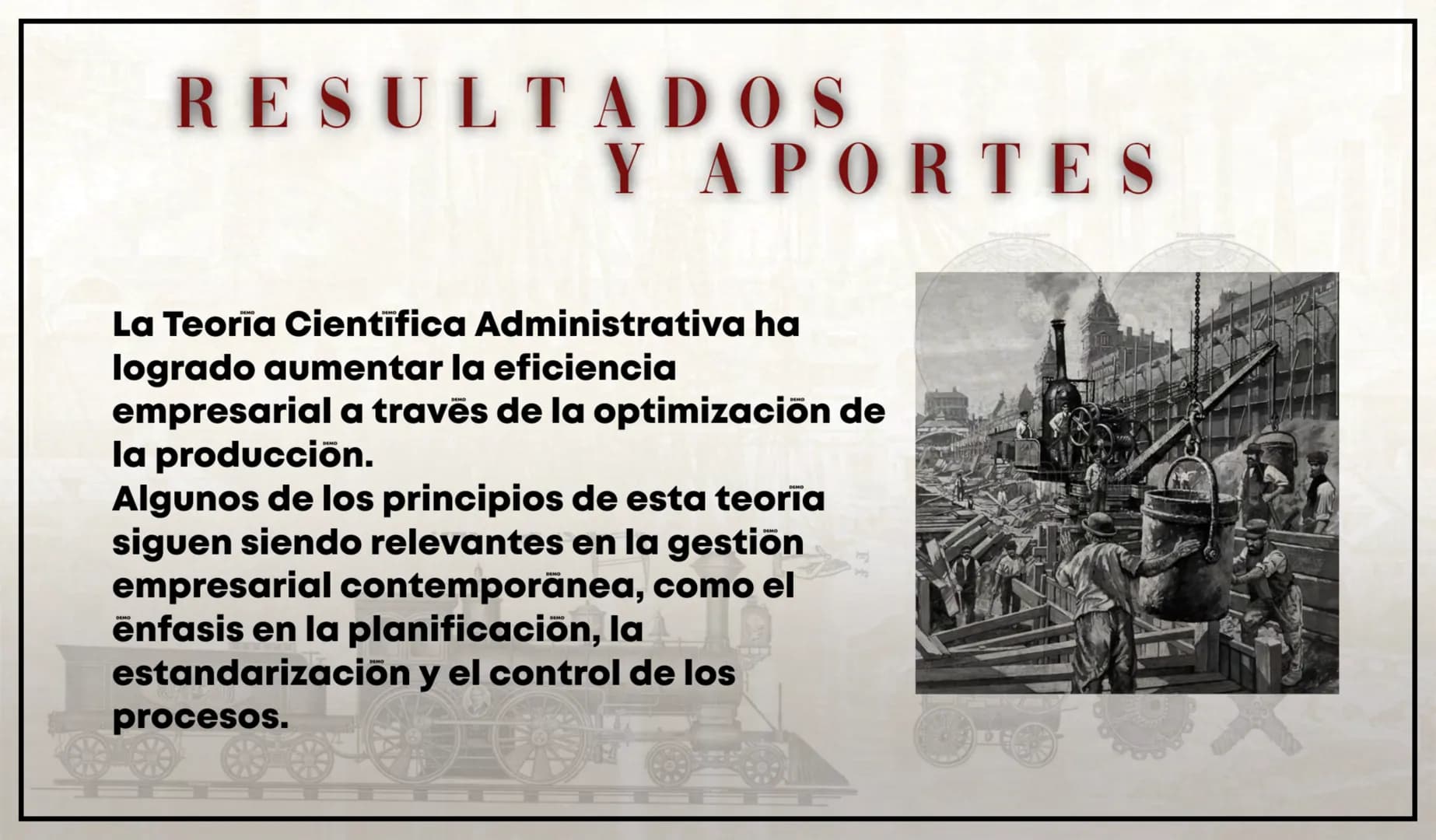 # CONTENIDO
Teoría Científica Administrativa es un enfoque desarrollado a principios del siglo XX con el fin de mejorar la eficiencia y prod