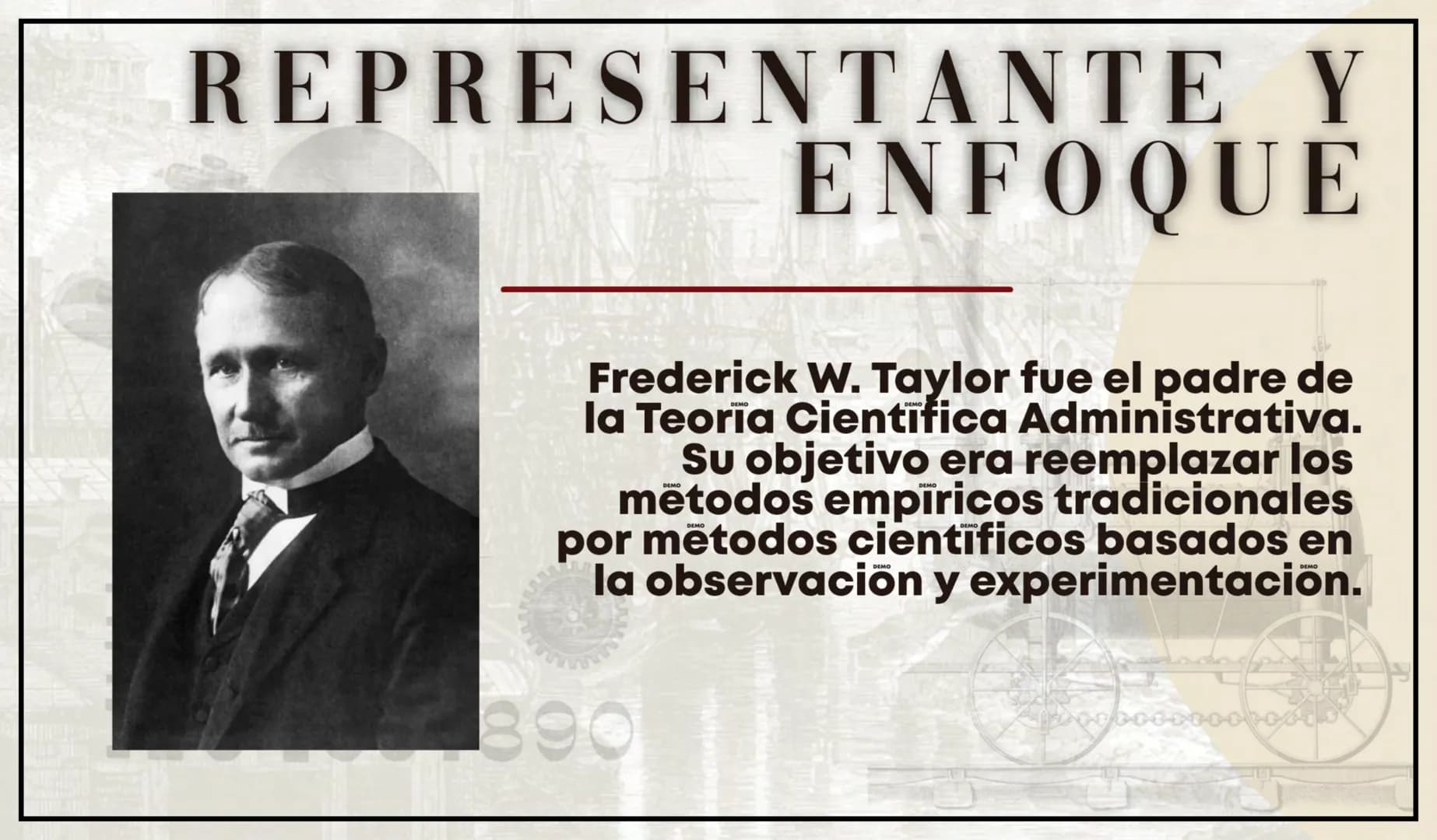 # CONTENIDO
Teoría Científica Administrativa es un enfoque desarrollado a principios del siglo XX con el fin de mejorar la eficiencia y prod