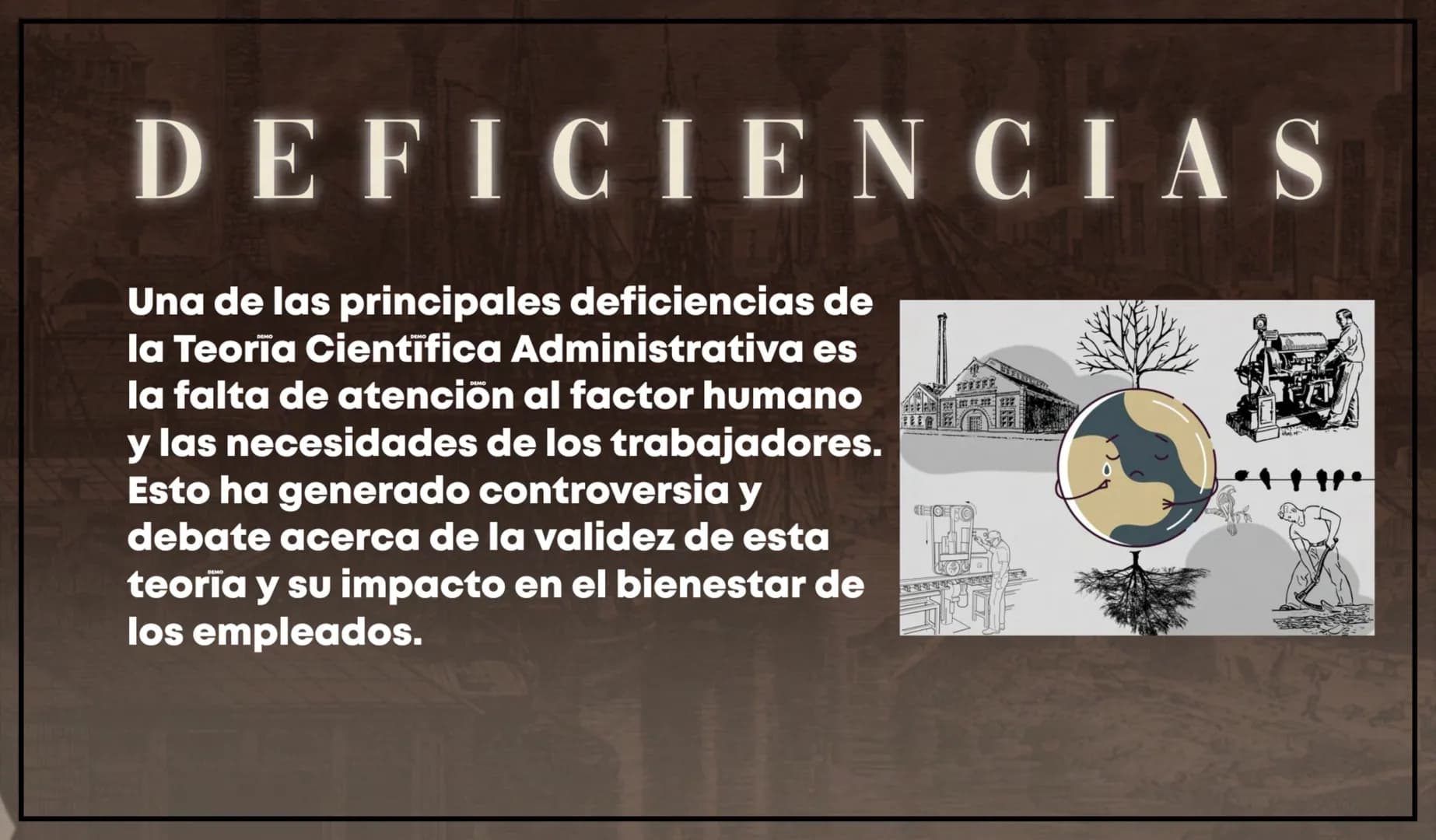 # CONTENIDO
Teoría Científica Administrativa es un enfoque desarrollado a principios del siglo XX con el fin de mejorar la eficiencia y prod