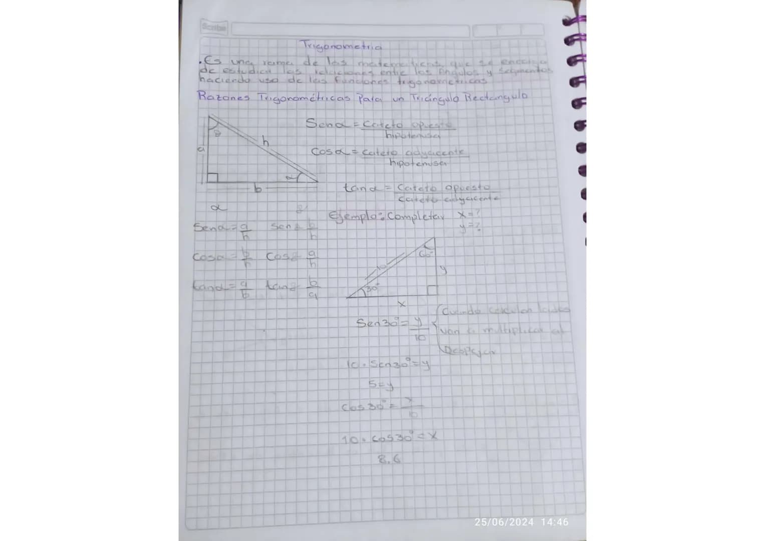# Trigonometria
- Es una rama de las matemáticas que se encarga de estudiar las relaciones entre los ángulos y segmentos haciendo uso de las