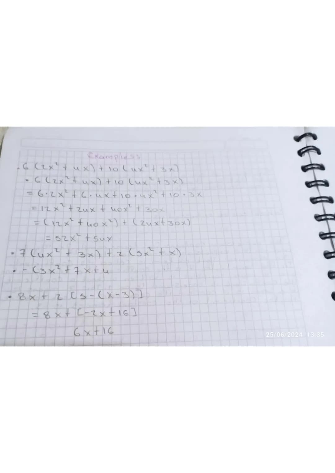 12 04 24
# Simplying algebraic expressions
The terms of an algebraic expression are those
Parts that are those separated by addition.
For