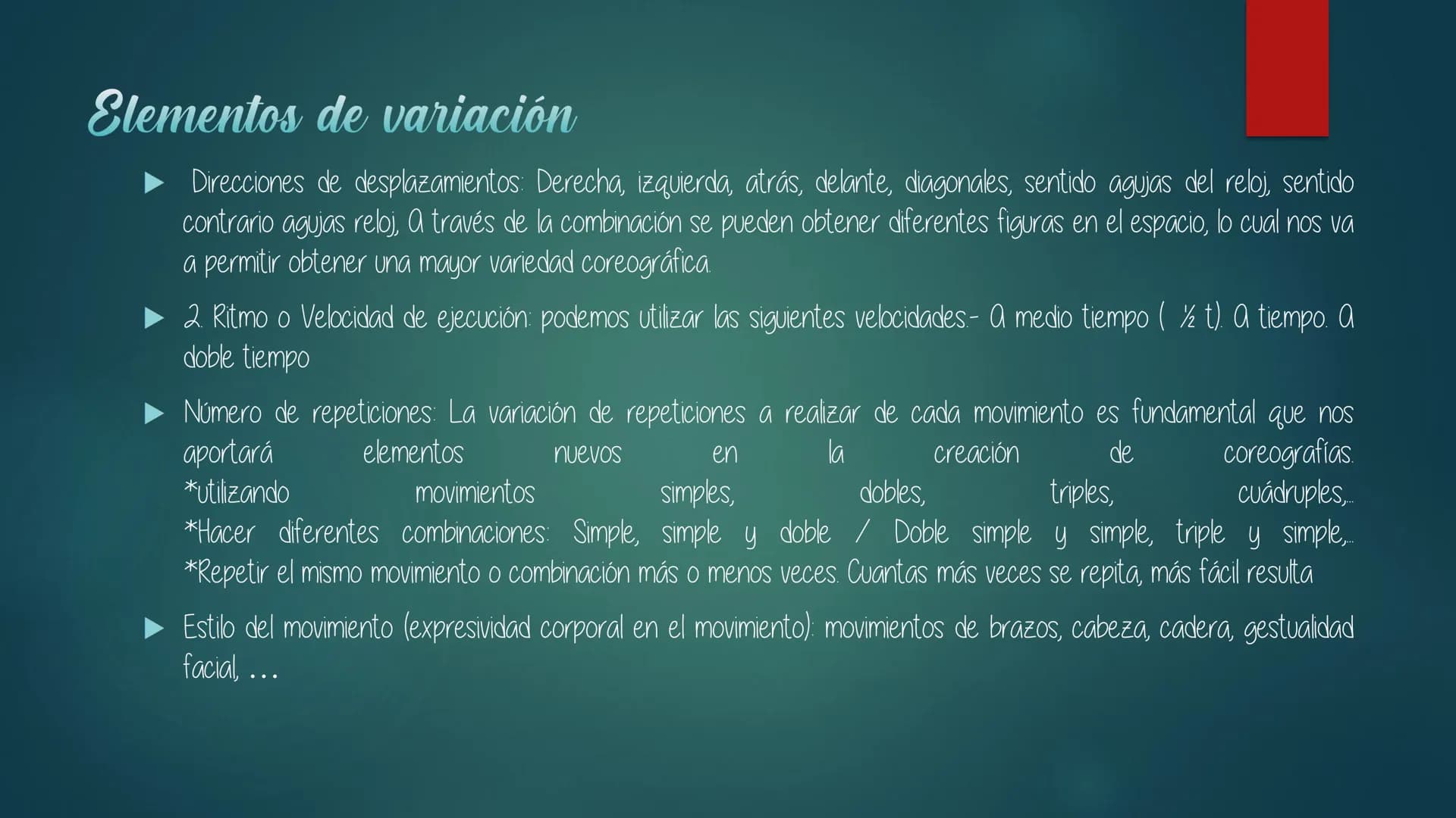 # Aerobic
- Es una actividad física practicada con acompañamiento musical.
- Busca el desarrollo y/o mantenimiento del estado de forma gener