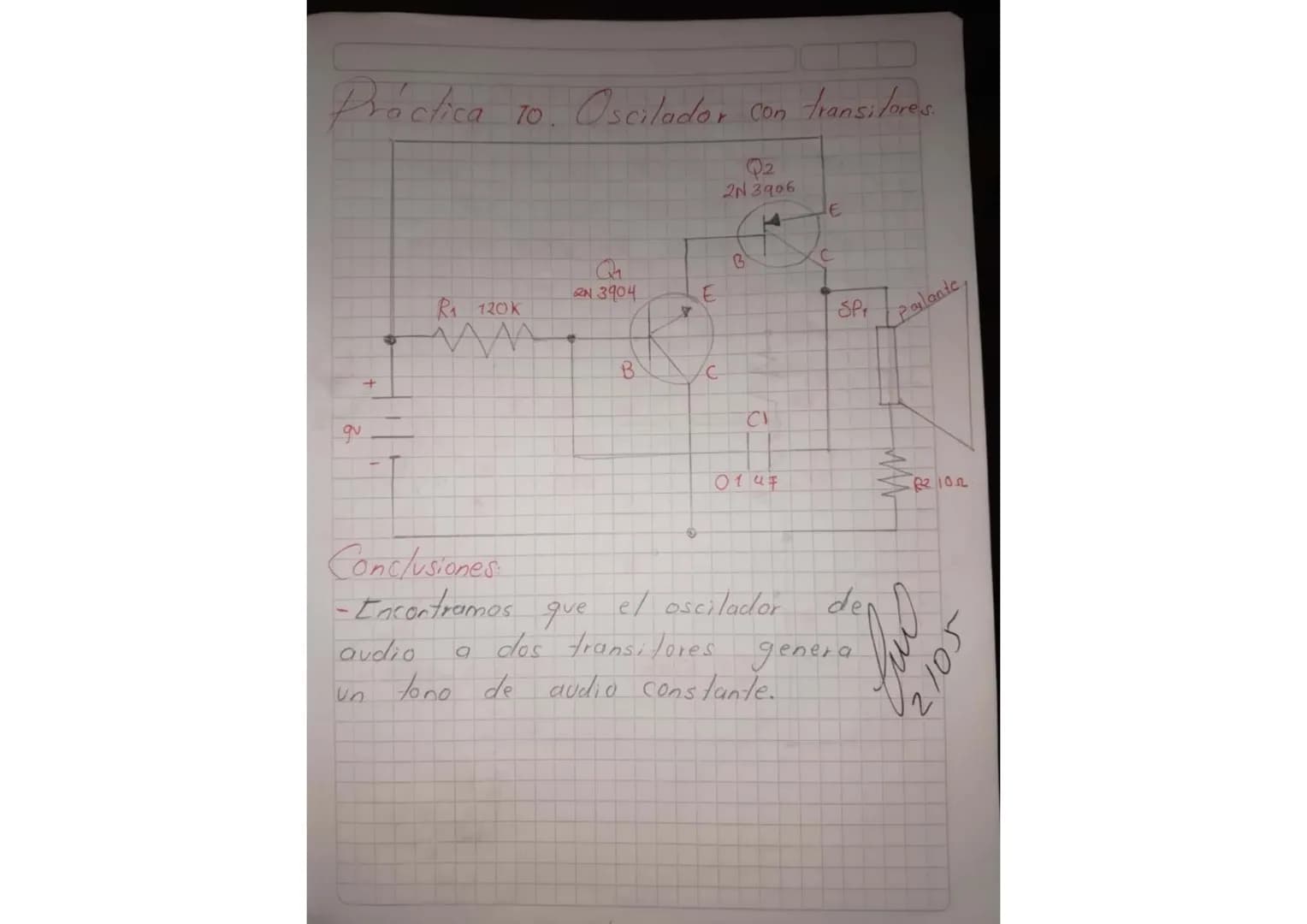 # Práctica número 1
Un led con resistencia
$1 K\Omega$
$860 \Omega$
$10 K\Omega$
$9V$
30 años
$R = \frac{V}{I} = \frac{9}{0,01A} = 900 \O
