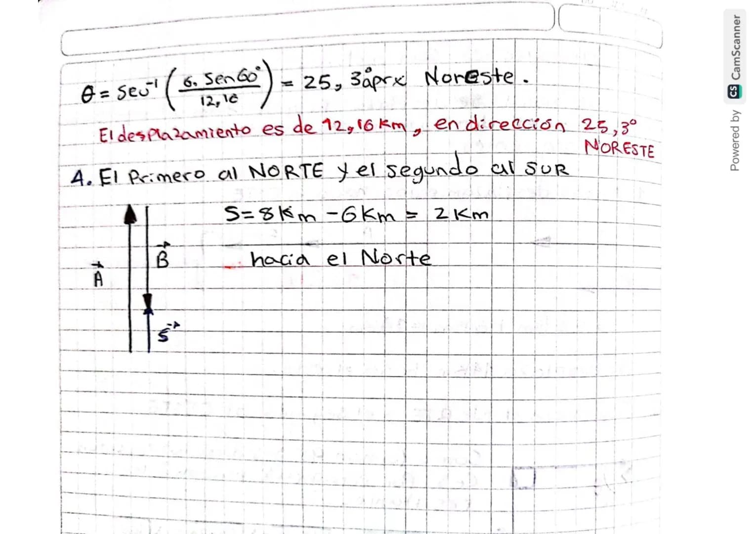 # Operaciones con vectores
- Un automovil se desplaza Primero 8km y luego 6km.
Determinar el desplazamiento resultante. En los
Casos siguien