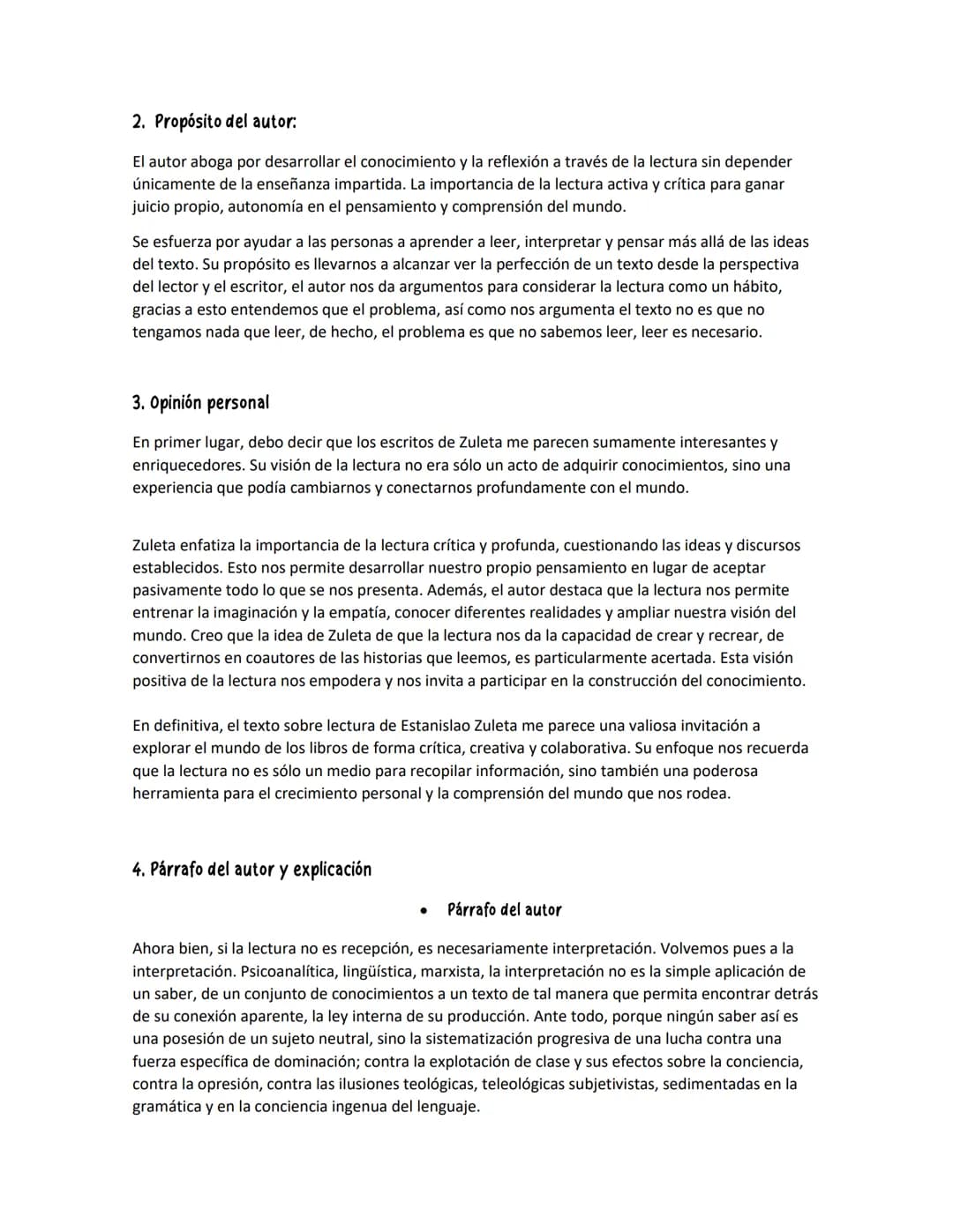 # 1. Mapa mental
## SOBRE LA LECTURA
Estanislao Zuleta
- Leer es trabajar
- Leer efectivamente requiere una interpretación Fuerte
- La m