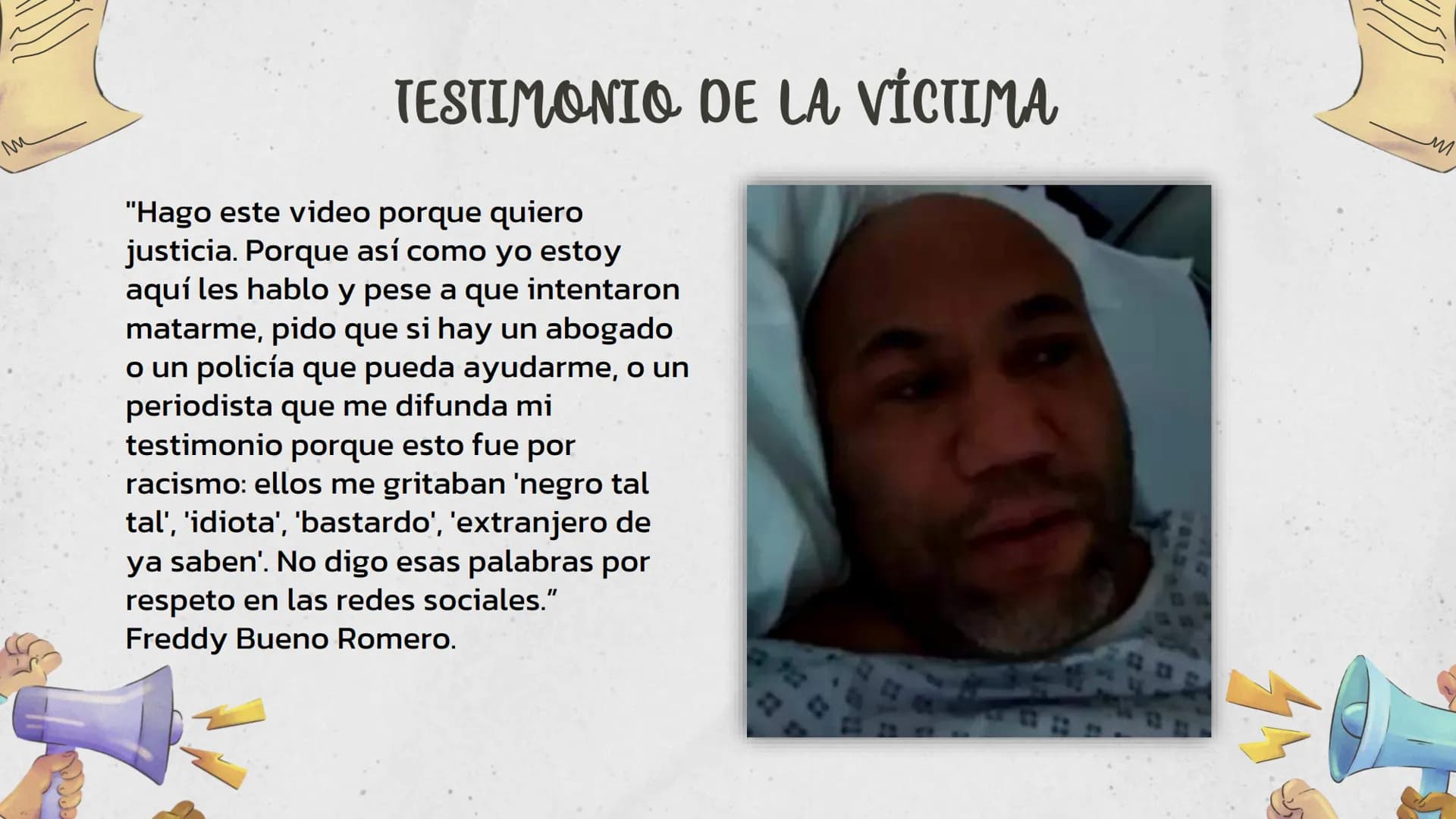# AGENDA EXPOSITIVA
1. Planteamiento del problema.
2. Pregunta de investigación.
3. Hipótesis.
4. Situación de xenofobia a colombianos a niv