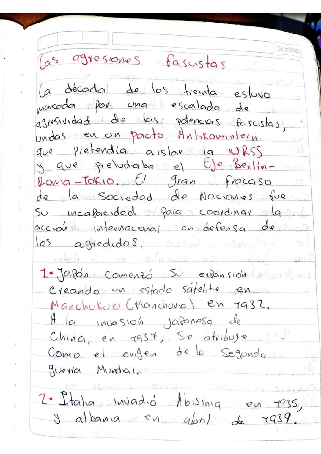 Scribe
# El fascismo Italiano
Italia, que había participado en la Primera Guerra Mundial en el bando vencedor, estaba descontenta con las es