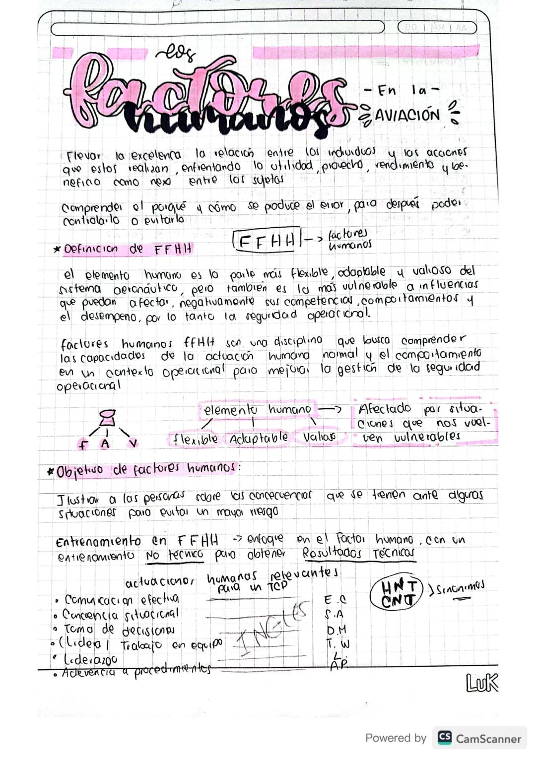 Factores humanos en la aviacion