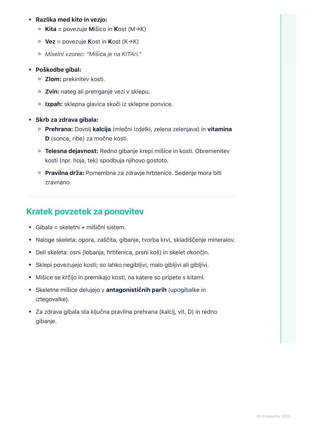 # Skeletni in mišični sistem
Uvod v gibala
Skeletni in mišični sistem skupaj tvorita gibala. Omogočata nam, da se
premikamo, stojimo pokon