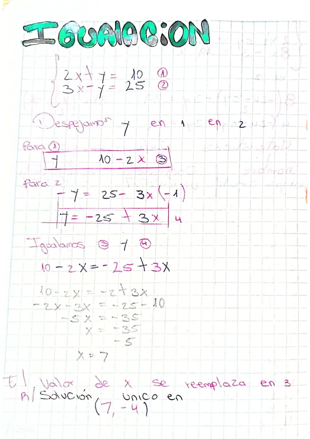 METODO
AICEBRAICO
1 Reducción
Ө
o Adicción o =
29/09/07960
eliminación
sustracción.
Para resolver este metodo seguimos.
Ros Isiguientes paso