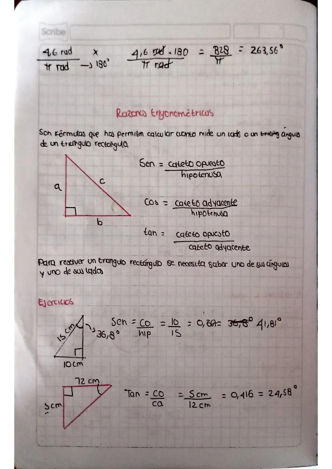 razones trigonometricas