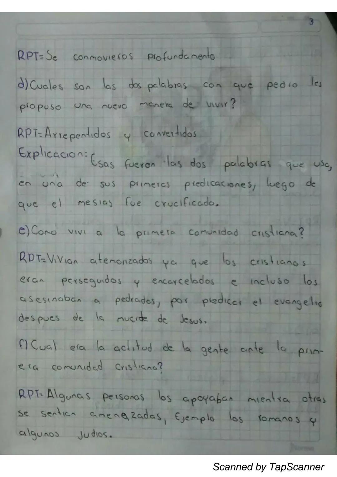 Religion
Actividad: Primeras comunidades cristianas
Pedro lleno del espirito Santo, comenzo
a dar testimoni
de la resurreccion
de Jesucristo