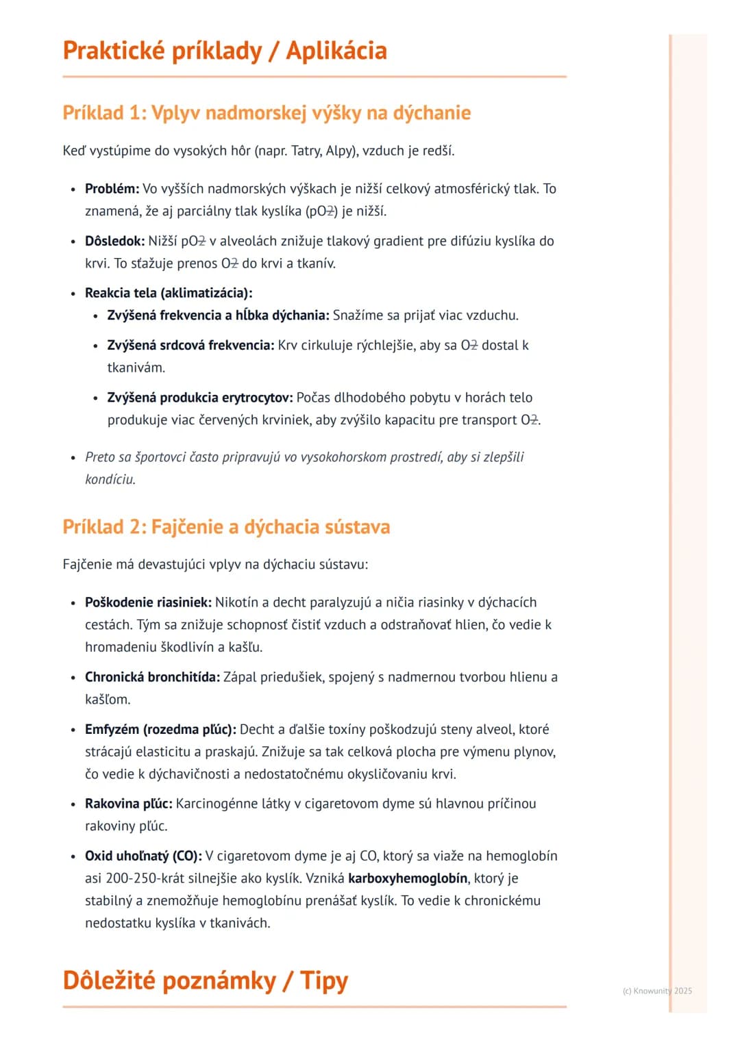 # Dýchacia sústava
## Prehľad / Úvod
Dýchacia sústava je pre náš život absolútne kľúčová. Jej hlavnou úlohou je
zabezpečiť neustálu výmenu