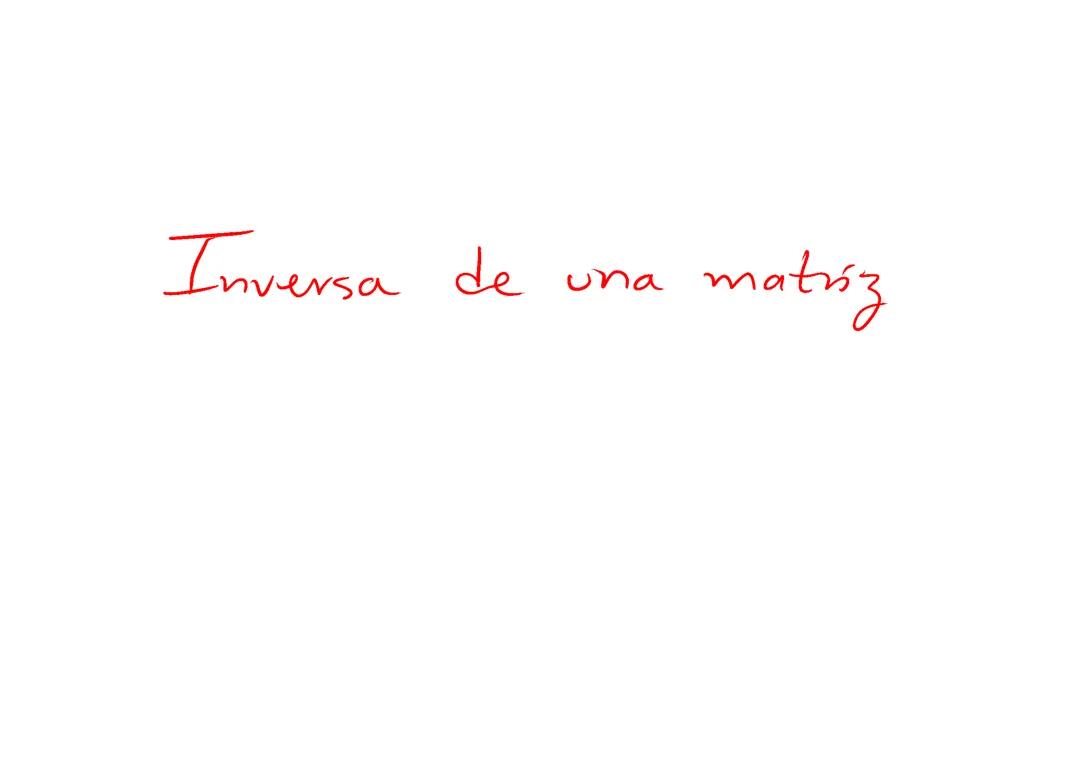 Determinantes e inversa