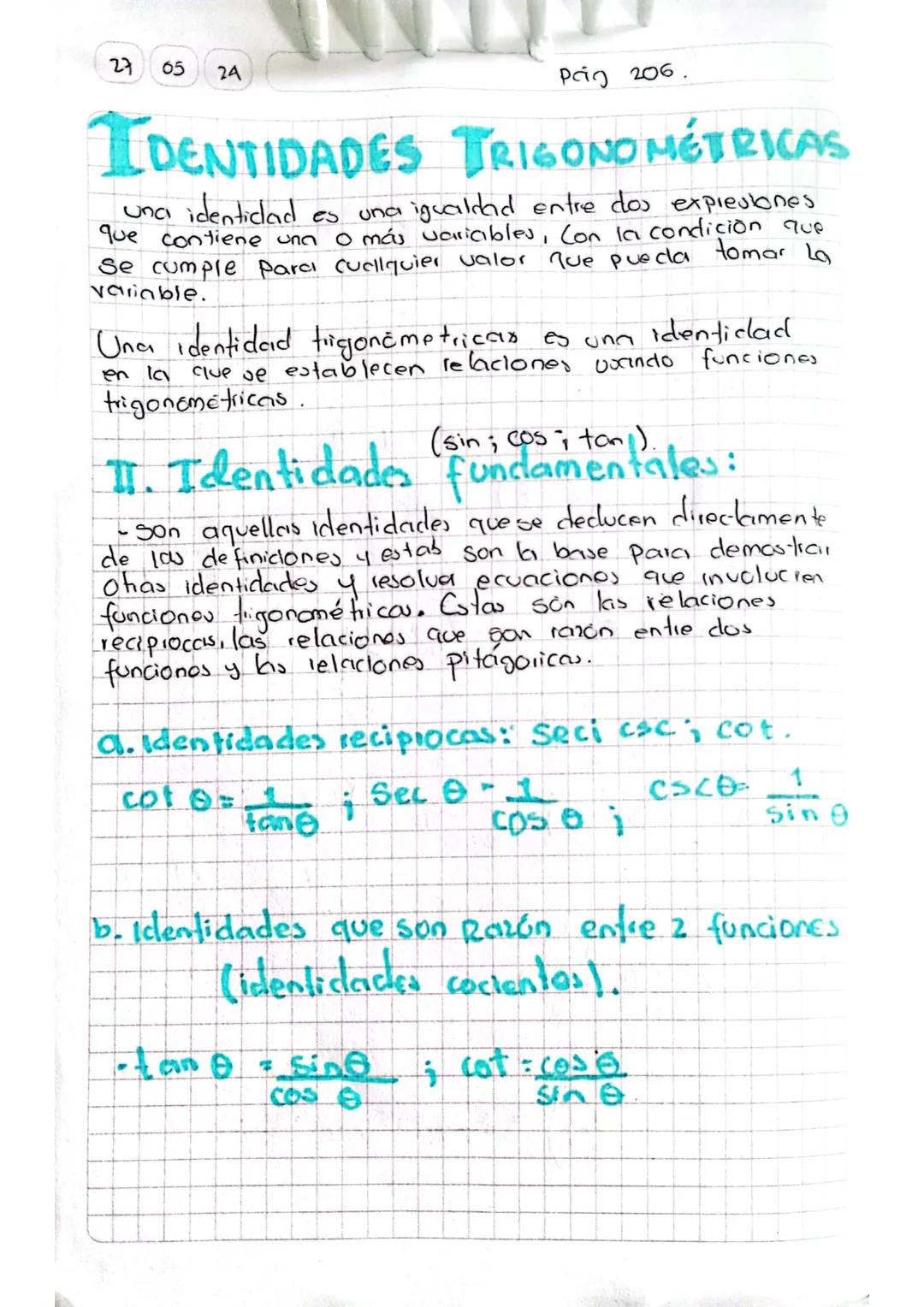 Identidades trigonométricas