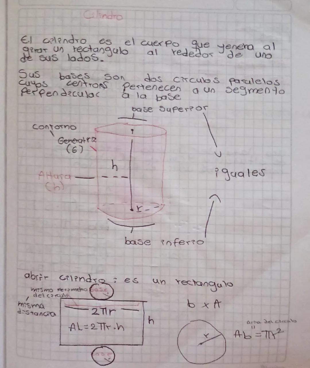 El calendro
Cilindro
girar un rectangul
de sus lados.
es
al
el cuerpo que genera al
rededor de
93
Sus
cuyos
bases
centrons
Son
dos circulos