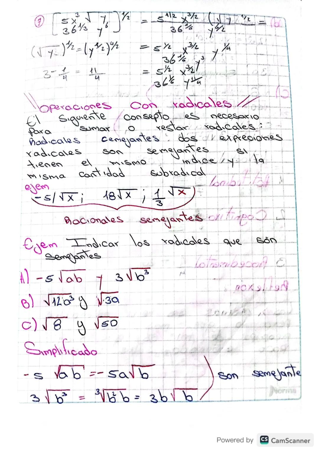 Radicales y propiedades
Recordemos Si b es un
humero real no negativo, la
ra12 Cuadradal de b es on
mero real a no negativo
tal que al (a²=