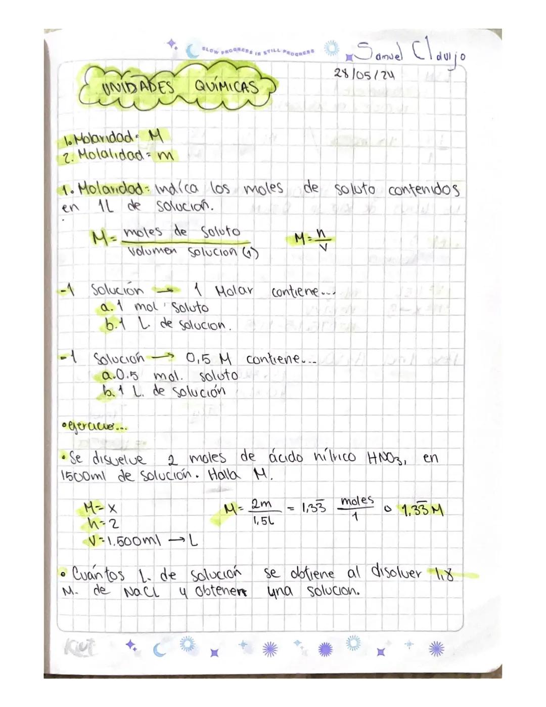 FLOW POST PRODRESS
UNIDADES FÍSICAS DE CONCENT.
1. porcentaje Masa a Masa: %m/m... %P/P
Porcentaje volumen a volumen: Yo٧/٧
3. Porcentaje