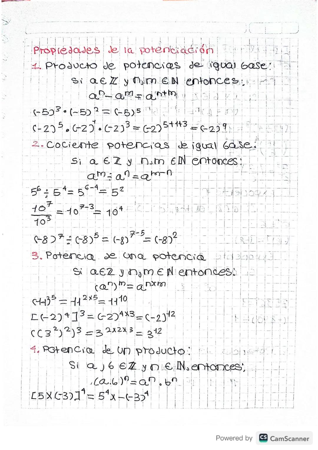 20524
Potenciación
DE Z...
La Potenciacion se desine (como la ope-
Tacion que simplifica la multiplicacion
de varios factores iguales
4
Si a