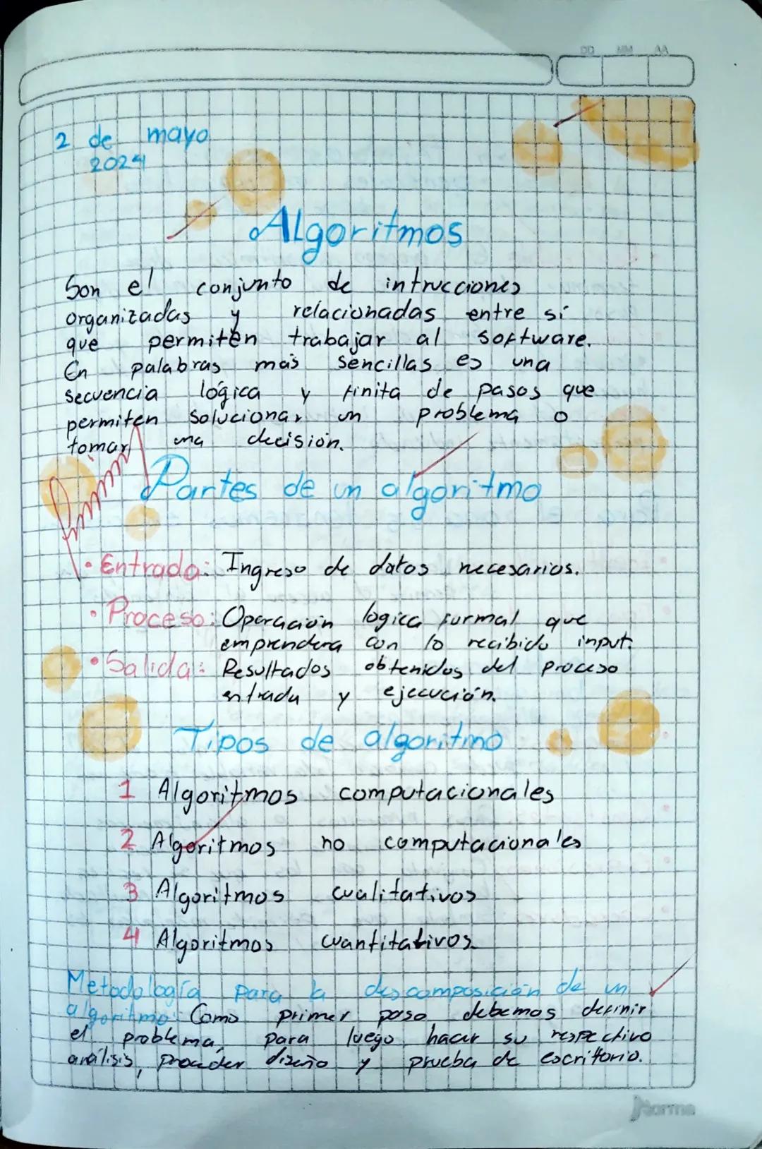 2 de mayo
2024
Algoritmos
Son e conjunto de intrucciones
organizadas y relacionadas entre si
permiten trabajar al software.
que
En
palabras