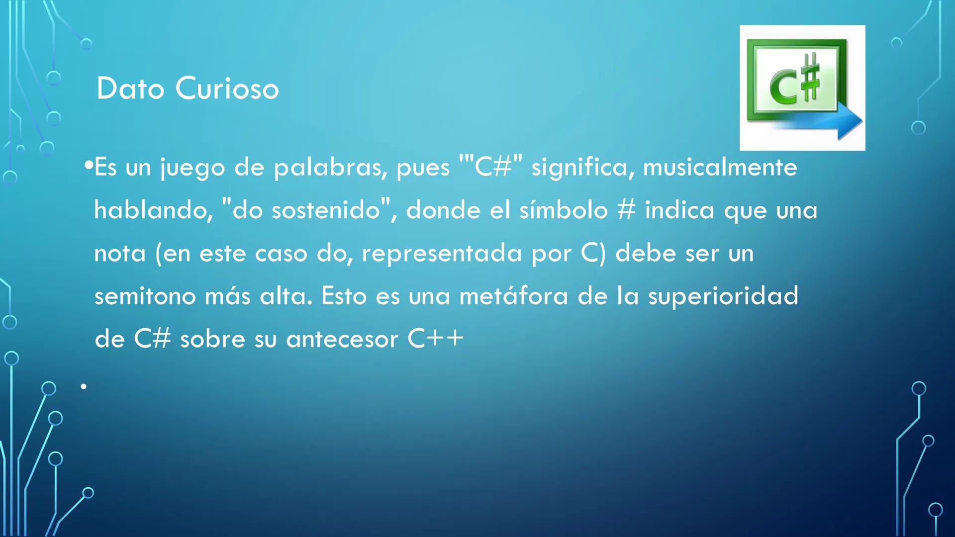 ## Instituto Técnico
## Don Bosco Panamá
# CONOCIENDO VISUAL C
PROGRAMACIÓN 2
PROFA. GINA L. MARTÍNEZ
12 CIENCIAS ¿QUÉ ES VISUAL C#?
c#