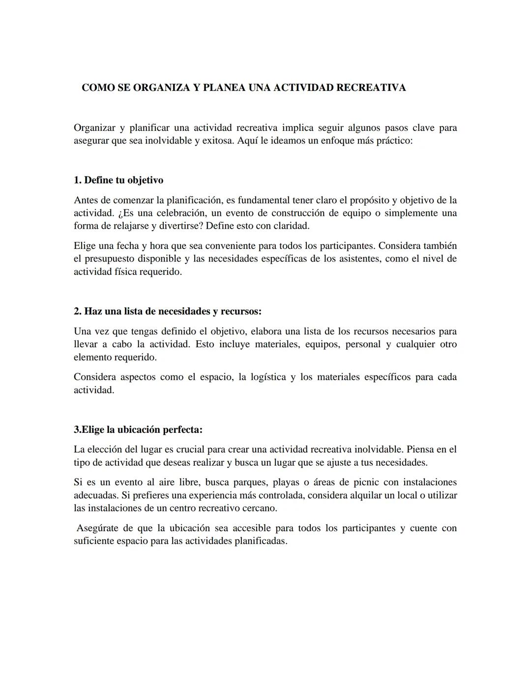 ACTIVIDADES RECREATIVAS
PROFESOR:
ESTUDIANTES: DEPORTE Y CULTURA
ORGANIZACIÓN Y PLANEACION DE ACTIVIDADES RECREATIVAS
1.Actividades Recreati