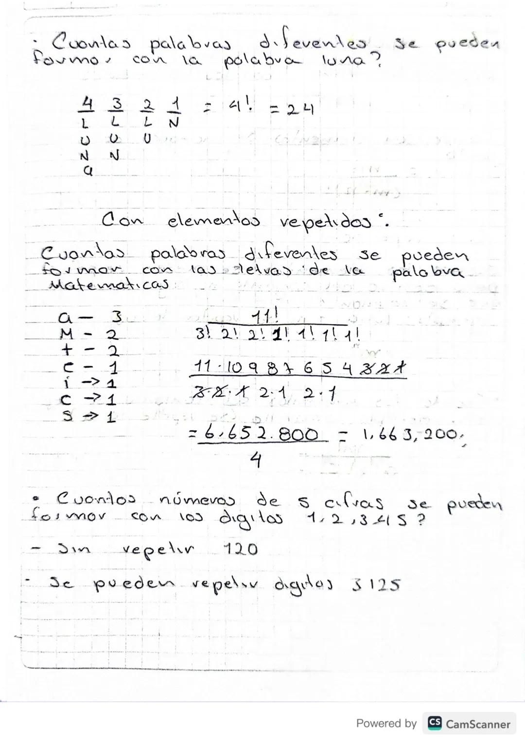 combinaciones
ones
y permutaci
Sirve para contor las distintas aqrup-
como ovdenor cierta cantidad de
aconesy
elementos.
1·2·3-6
Tengo s
car