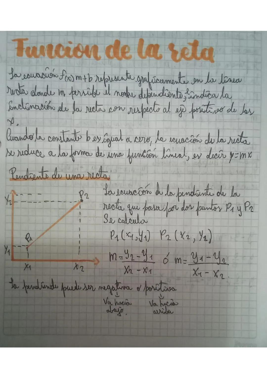 Ecuación de la recta