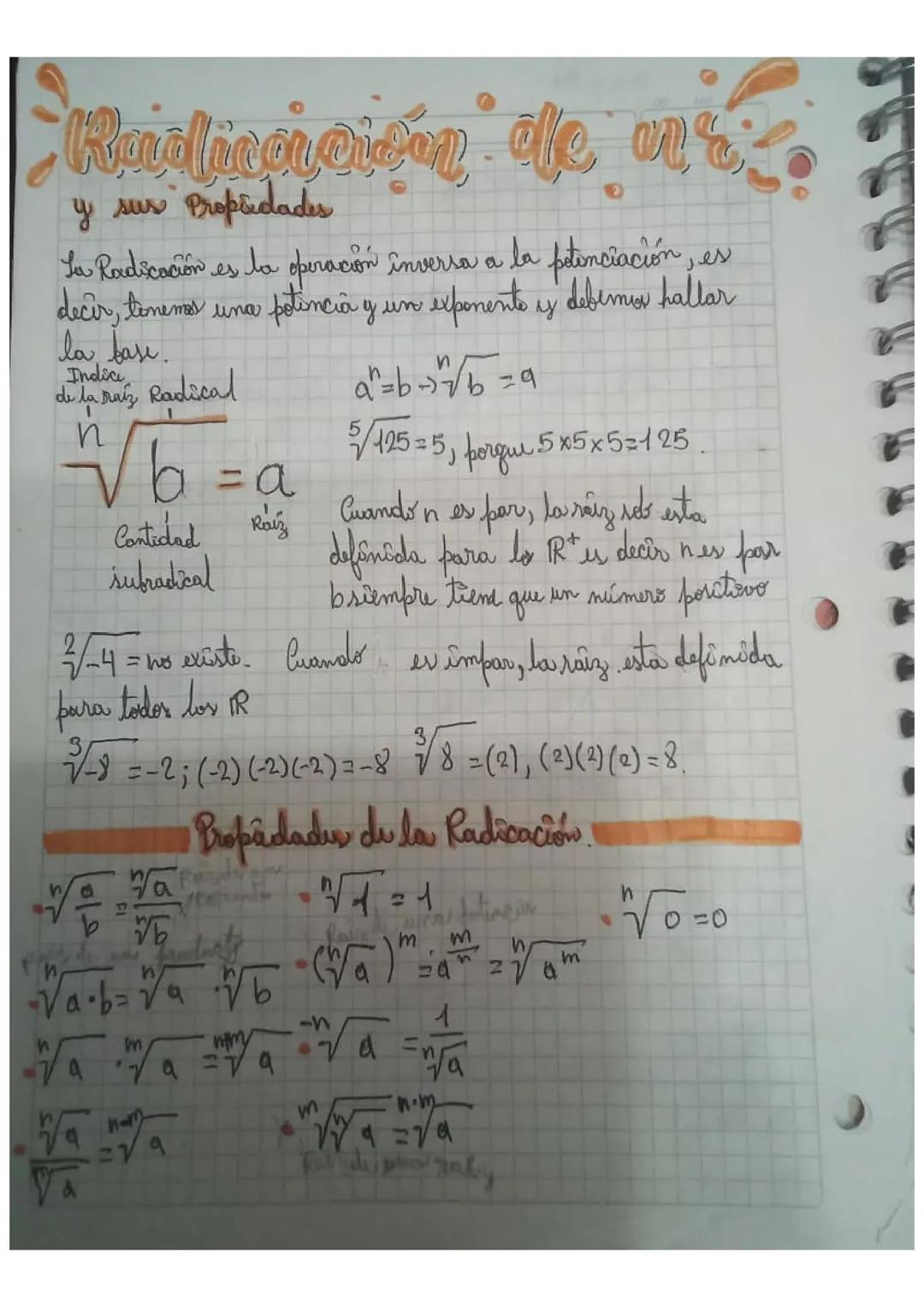 Radicación de números reales