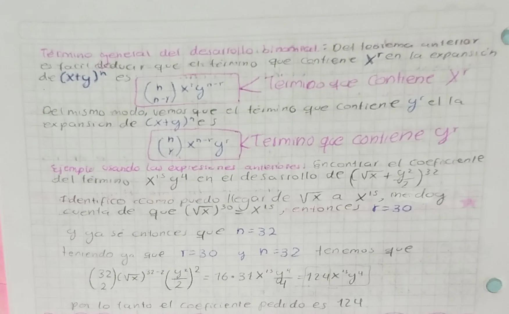 # ★Teorema del binomio Realizando multiplicaciones se
pueden encontrar desarrollos de la 1ra, 200, 3ra, 4ta y ste potencia
de un b nomio. ve