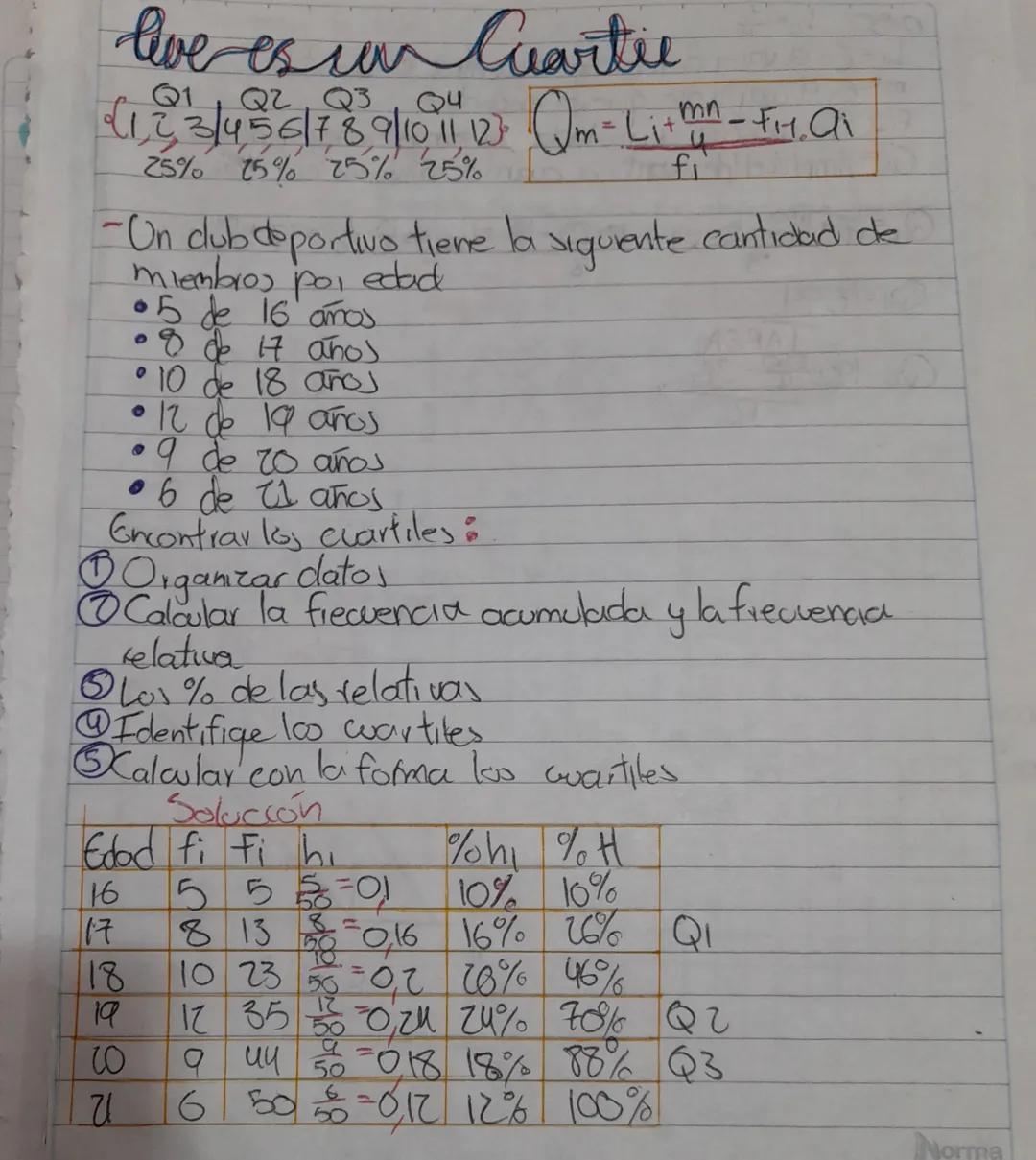 # lve es un Cuartie
Q1, Q2, Q3, Q4
1,2,3/4,5,6/7,8,9/10,11,12 $Qm=Li+\frac{\frac{mn}{4}-F_{i-1}}{f_i}.ai$
25% 25% 25% 25%
-On dub deport
