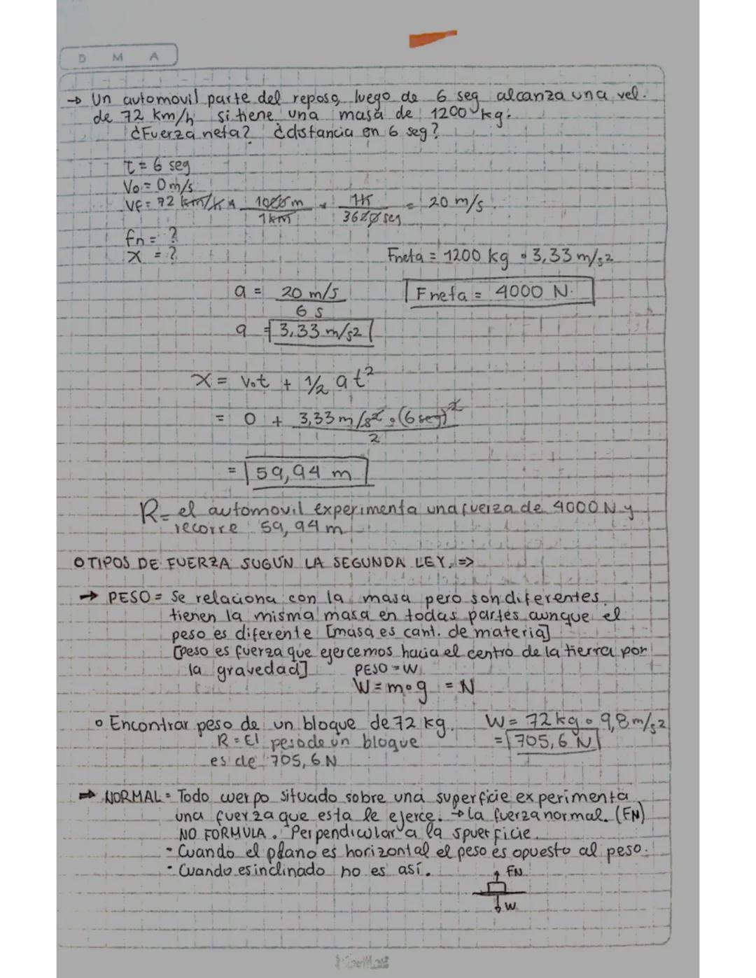 SEGUNDA LEY→
F=
Constante = masa inercial
K = Fneta
9 T
signo fuerza = signo aceleración
m = Fneta
Freta
a
α =
Fneta
m
G+ = F +
Fneta = m.a