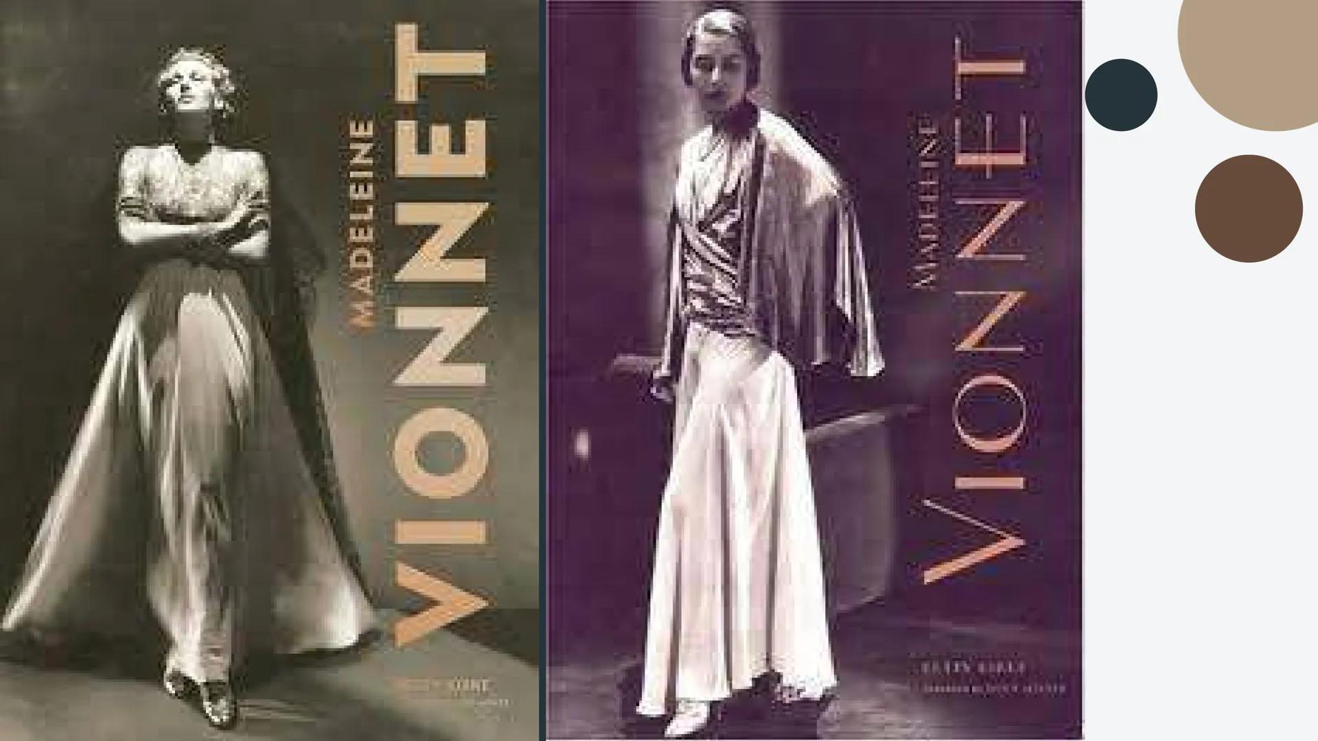 # MADELEINE VIONNET
Madeleine Vionnet, nacio el 22 de junio de 1876 -fue una
diseñadora de alta costura francesa, y como tal, una de las
fi