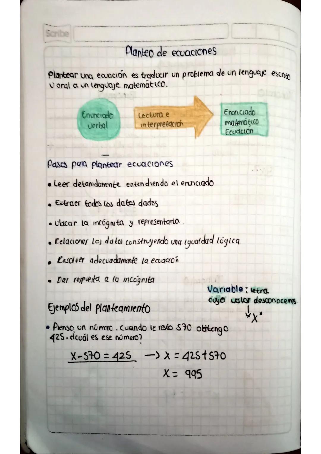 Planteo de ecuaciones