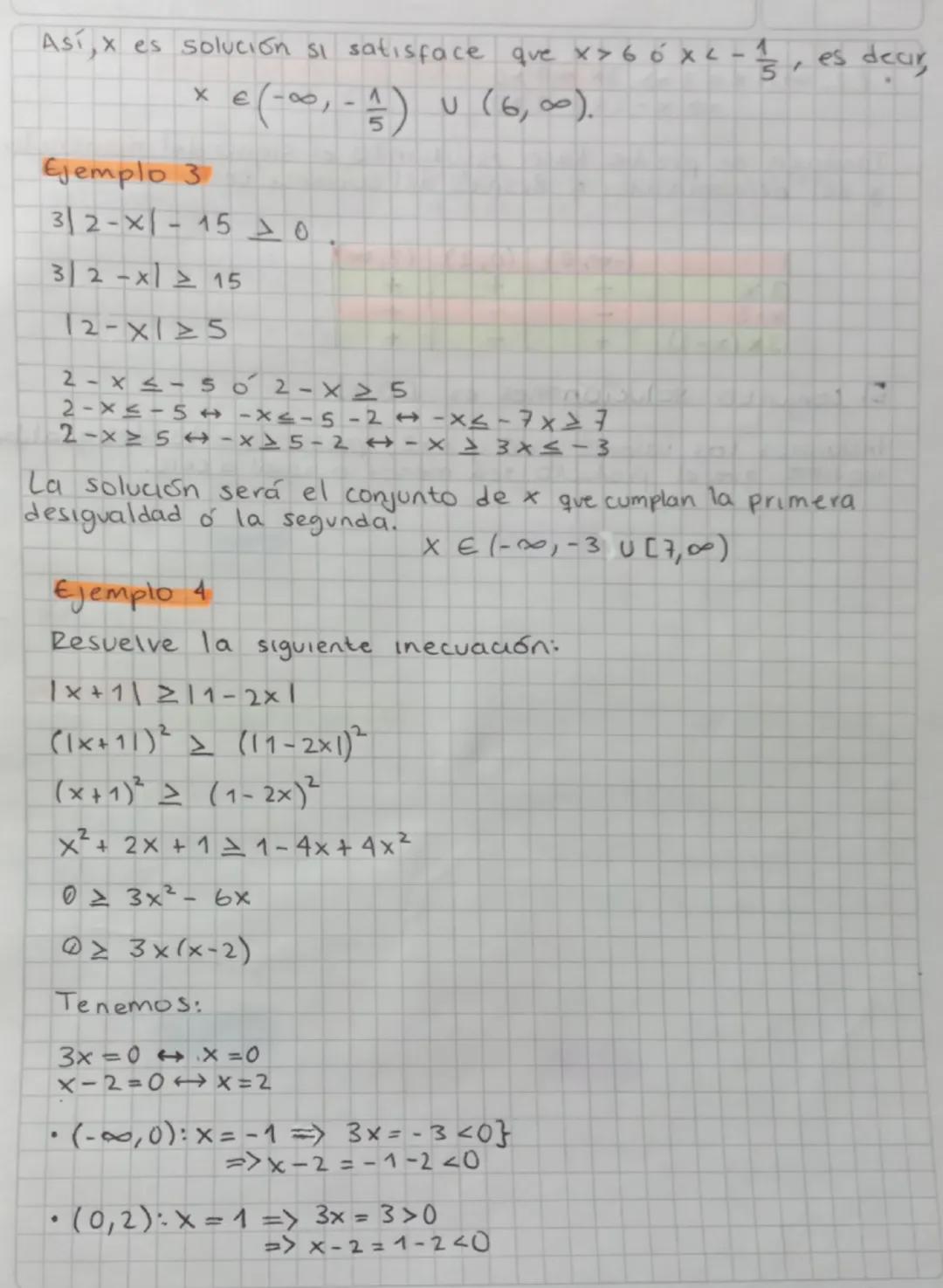 Inecuaciones con valor Absoluto
Propiedades
1) Si |x| <ky k >
entonces -K<xk. Observa en la siguiente
Figura, que los puntos que satisfacen