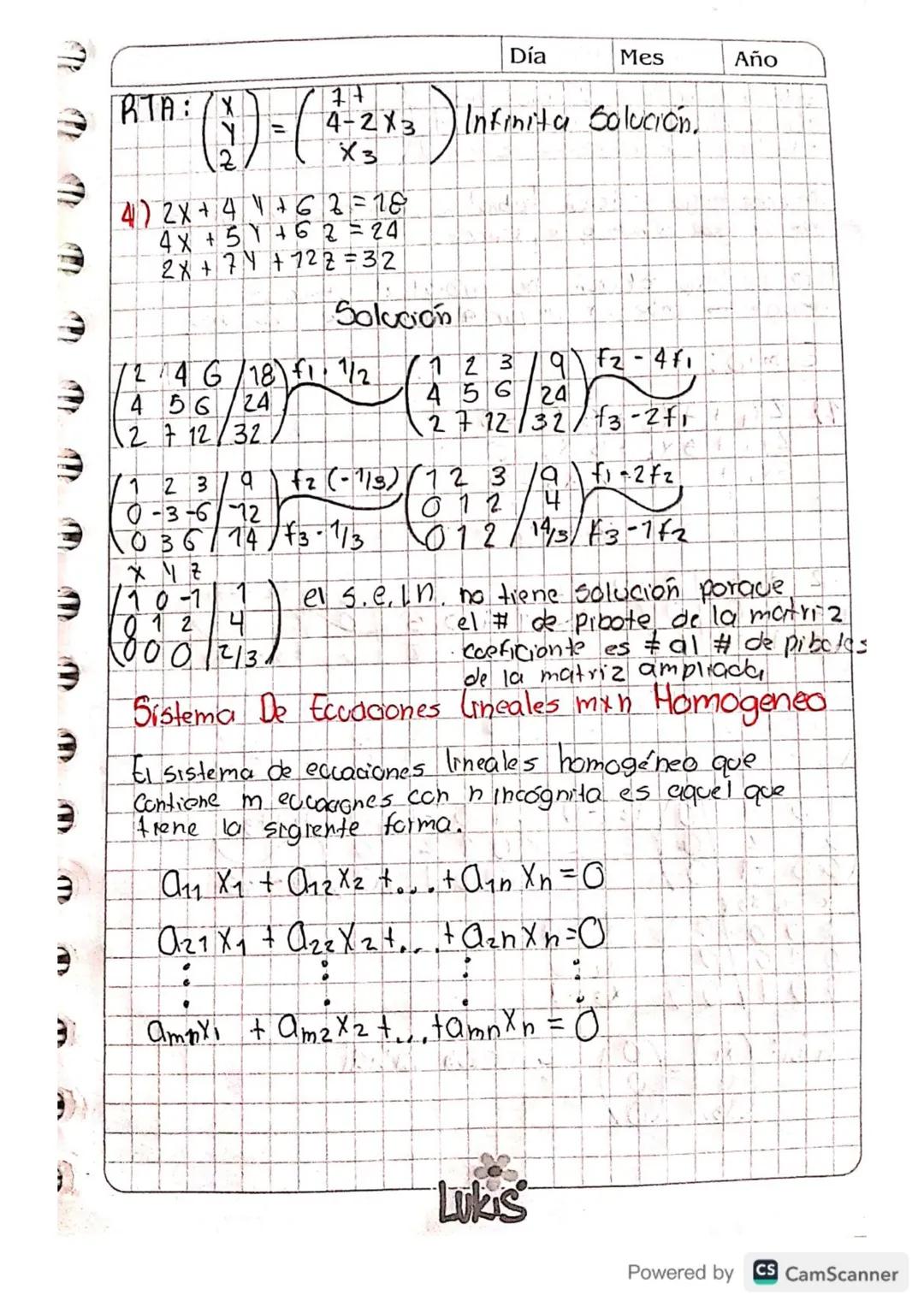 Día
Mes
Año
Sistema de ecuaciones lineales mxn.
No homogeneo.
( sistema de ecuaciones liheaks no homogeneo que
Contiene en ecuaciones con A