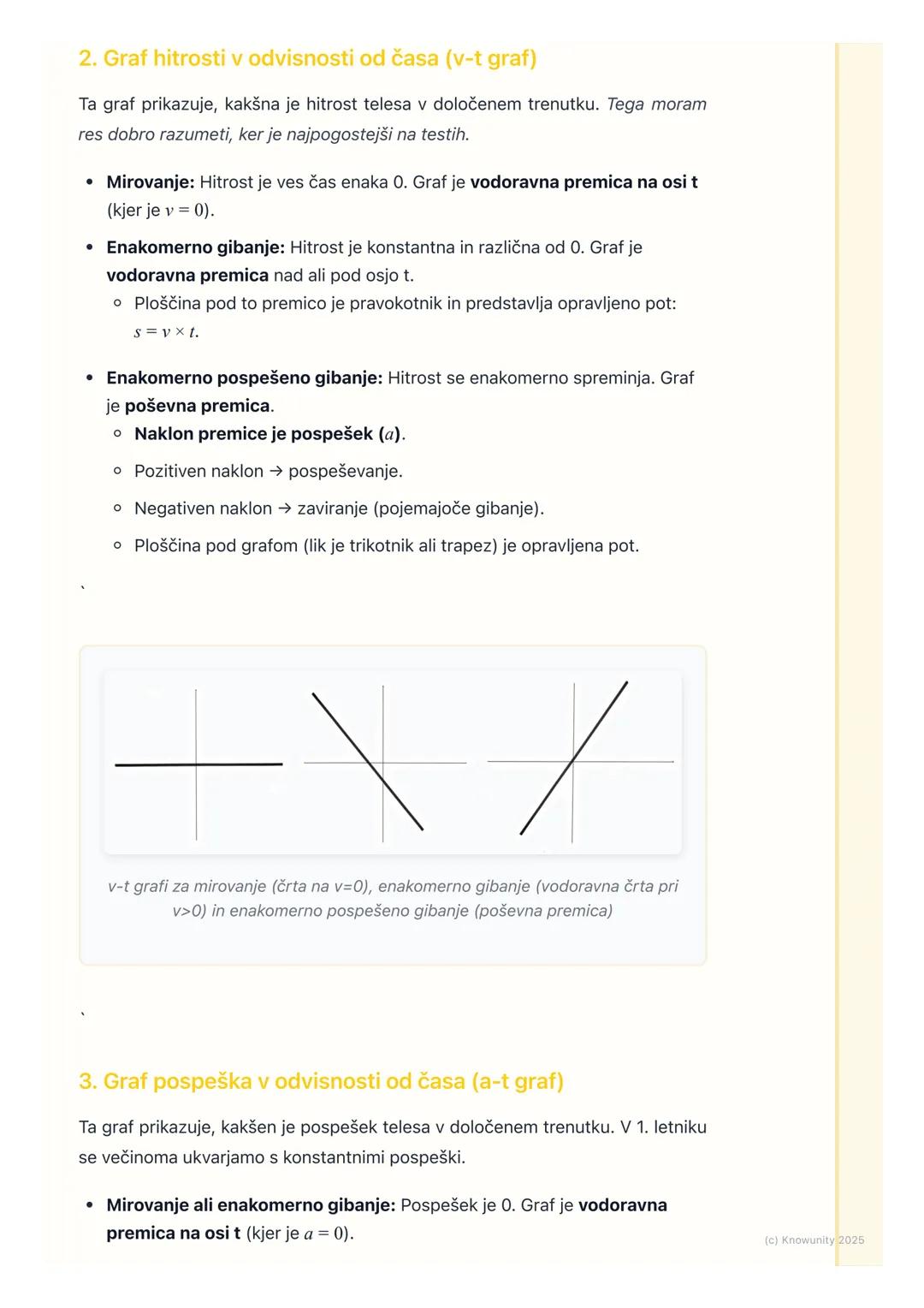 # 2.5. Grafi gibanja
Uvod v grafe gibanja
Grafi so super orodje za prikaz gibanja, ker lahko na hiter in pregleden način
vidimo, kako se j