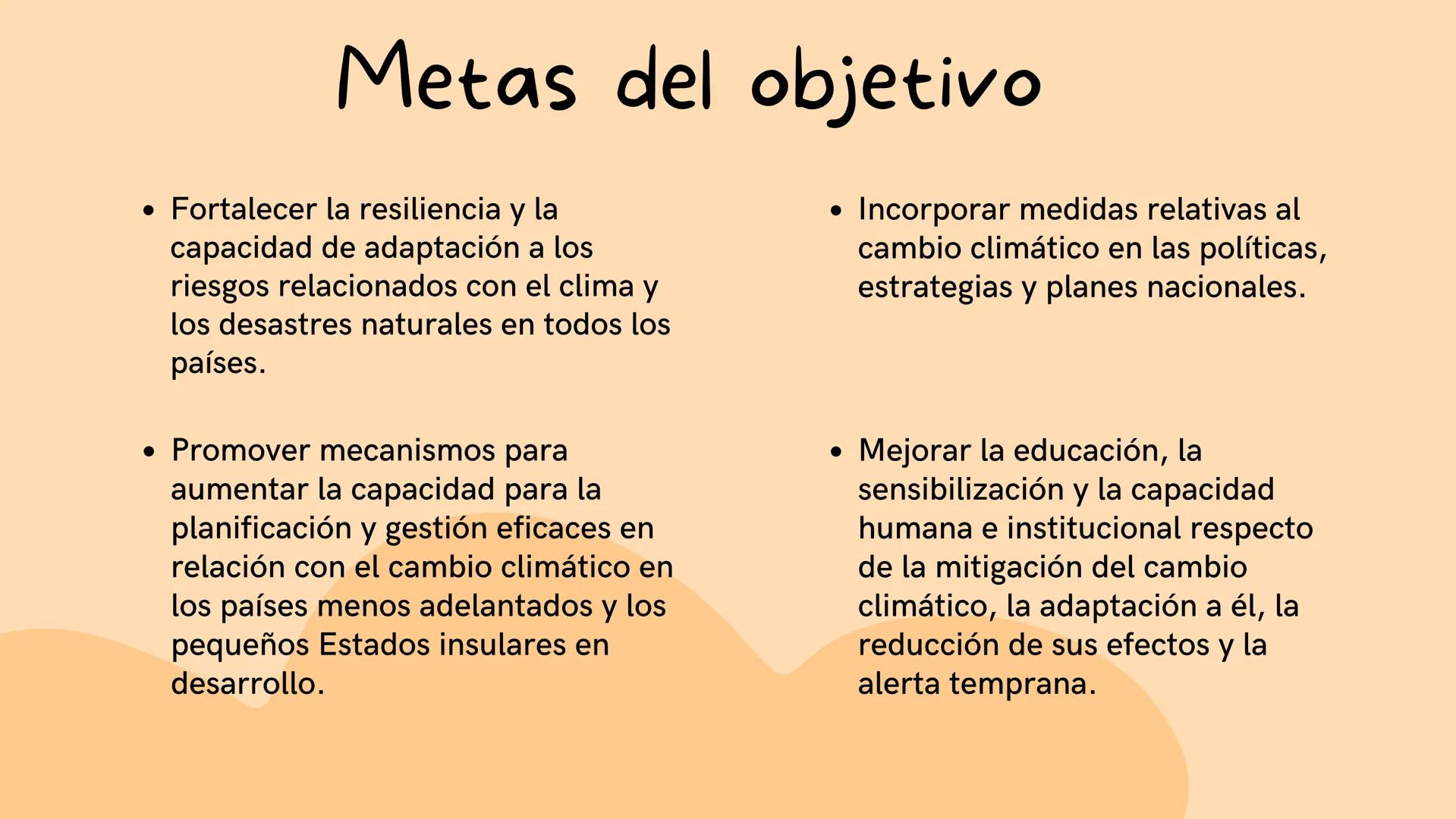 OBJETIVO 13:
ACCIONES EN
CONTRA DEL
CAMBIO CLIMÁTICO ¿Qué es el Cambio Climático?
El cambio climático afecta, en la
actualidad, a todos los