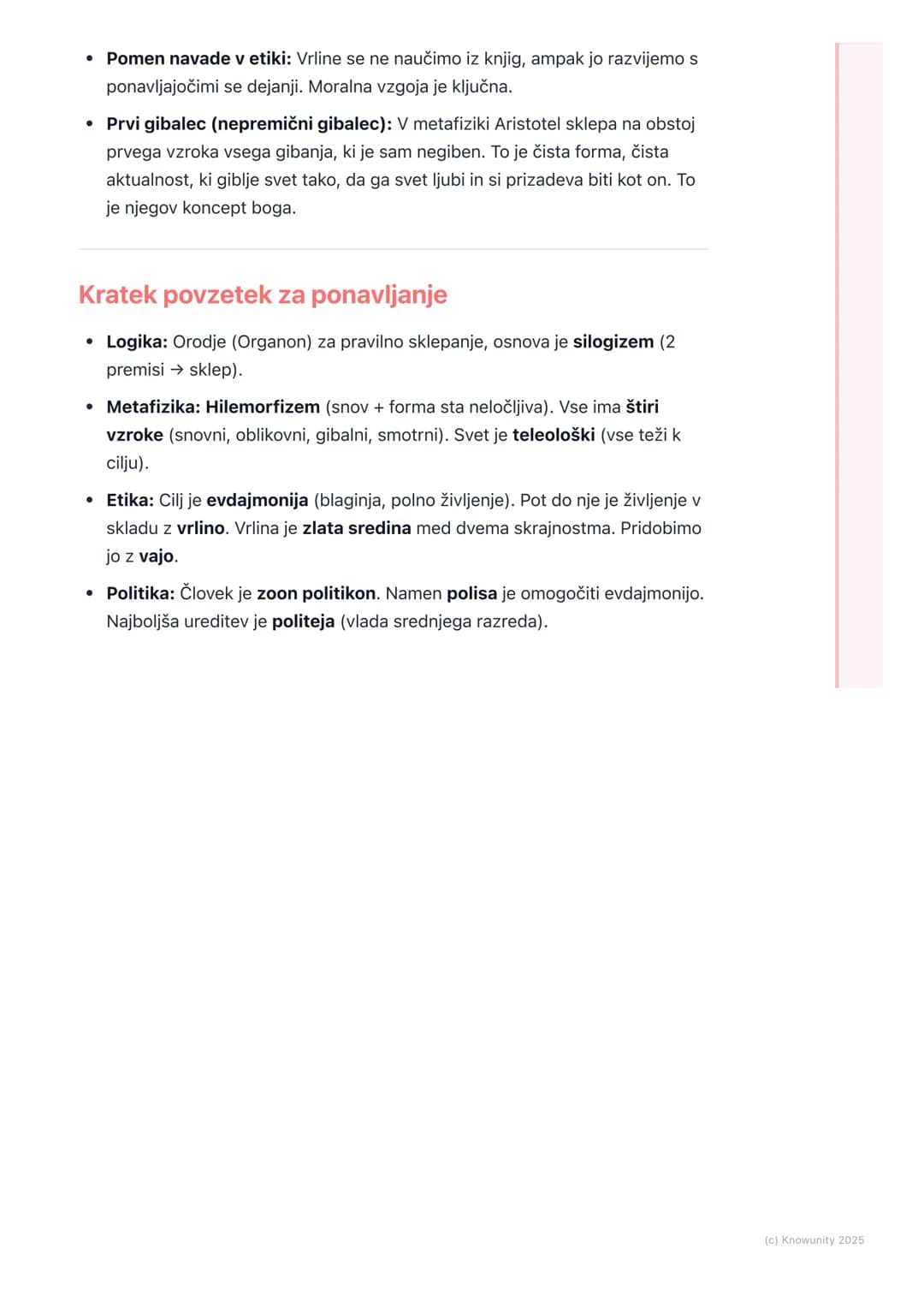 # Aristotel: Logika, metafizika in
etika
Splošni pregled Aristotela
Aristotel je bil Platonov učenec, ampak je razvil popolnoma svoj filoz