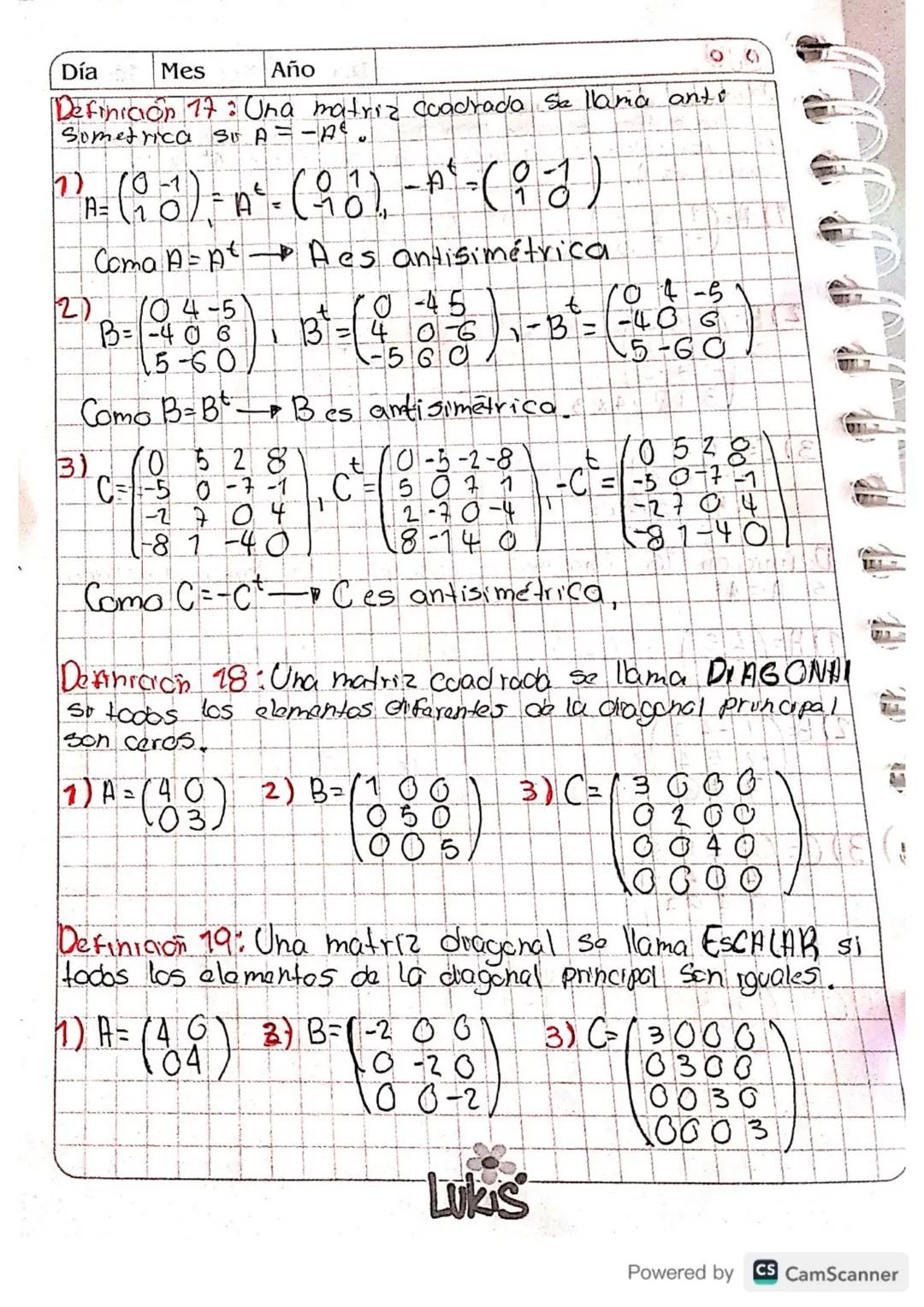 groman 7
23-39
2) $X_1 + 2X_2 - X_3 = 0$
$3X_1 - 3X_2 + 2X_3 = 0$
$-X_1 - 11X_2 + 6X_3 = 0$
Solución.
Día
Mes
Año
$
\begin{pmatrix}
1