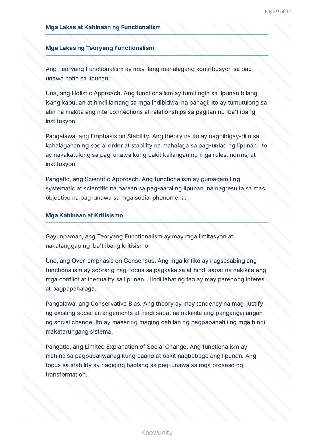 Teoryang Functionalism sa Agham Panlipunan
Pag-aaral ng mga pangunahing kaisipan ng Functionalism
sa lipunan
Mga Layuning Pang-edukasyon
Mai