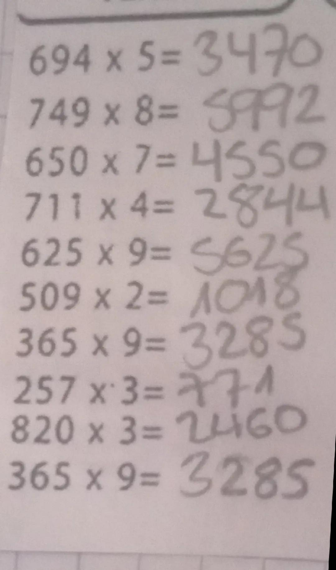 Tablas de multiplicar