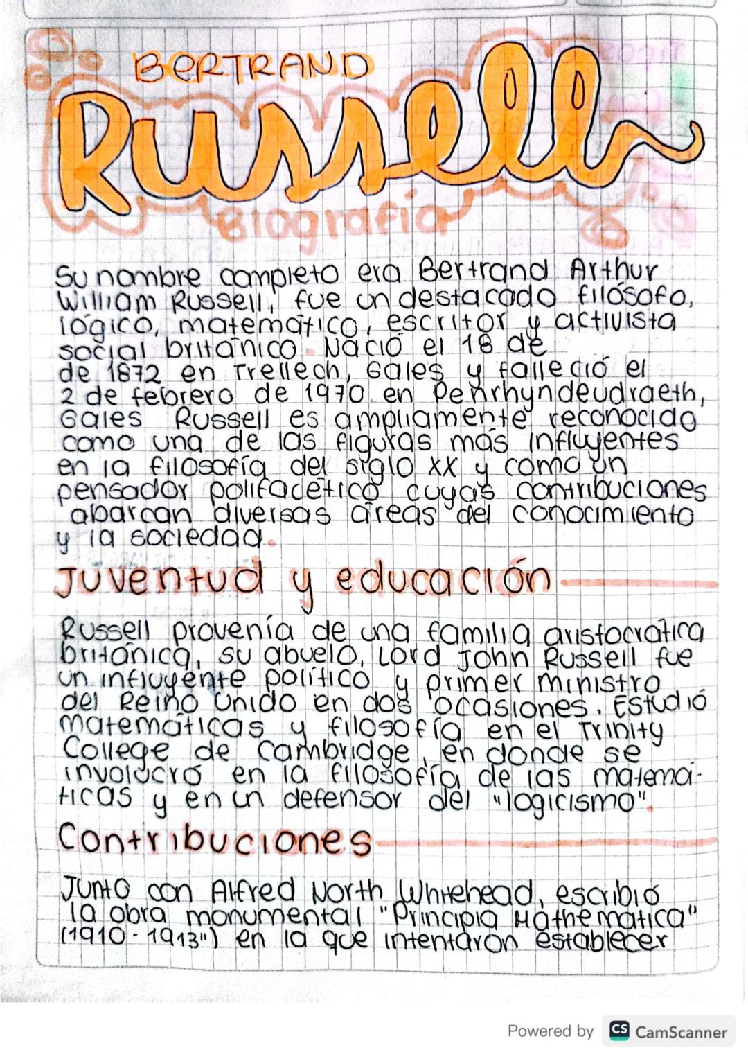 # BERTRAND
Russell
Su nombre completo era Bertrand Arthur
William Russell, fue un destacado filósofo,
lógico, matematico, escritor y activ