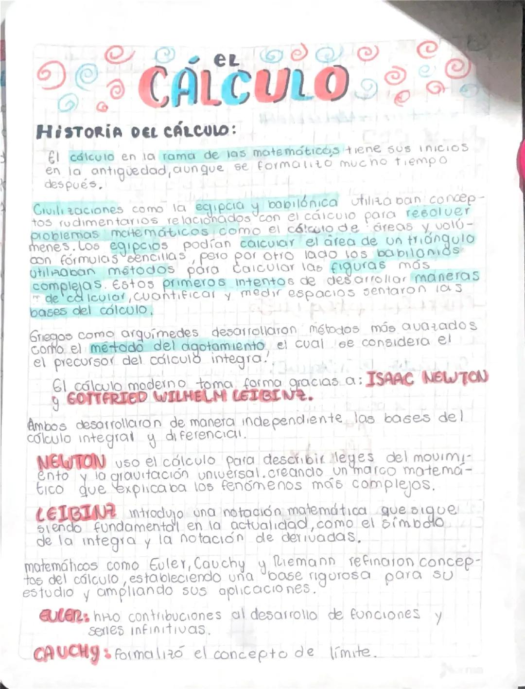 El cálculo , su historia, teoría y aplicaciones