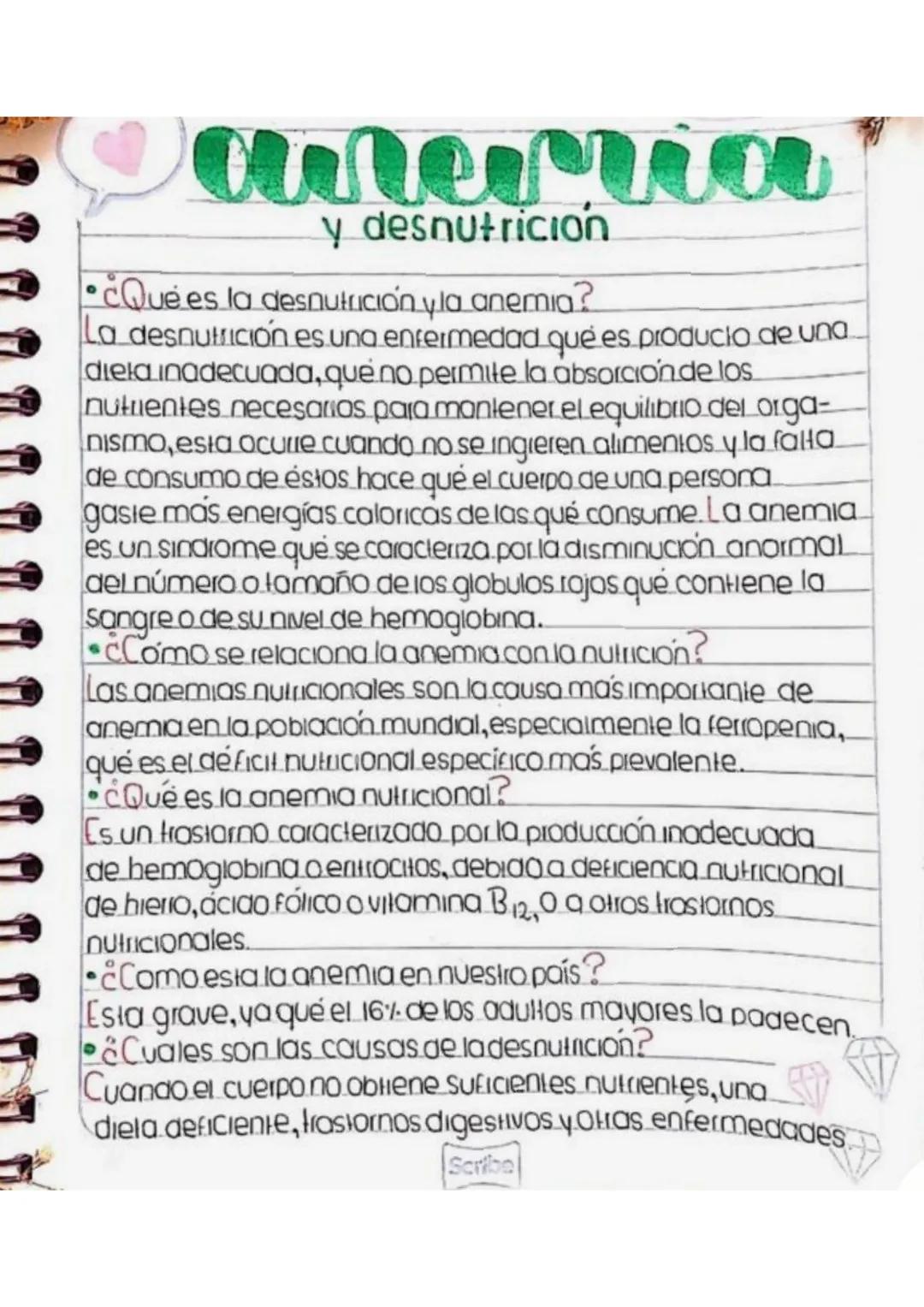 # anemia
y desnutrición
* ¿Qué es la desnutrición yla anemia?
La desnutrición es una enfermedad que es producio de una
diera inadecuada,