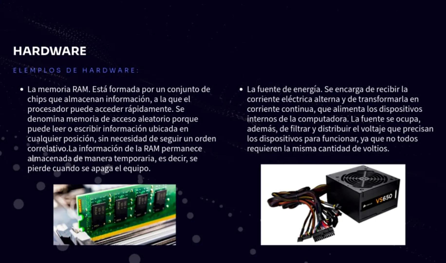 HARDWARE O
HARDWARE
DEFINICIÓN:
DOD
Es el conjunto de los componentes materiales,
tangibles, de un computador o un sistema
informático. Incl