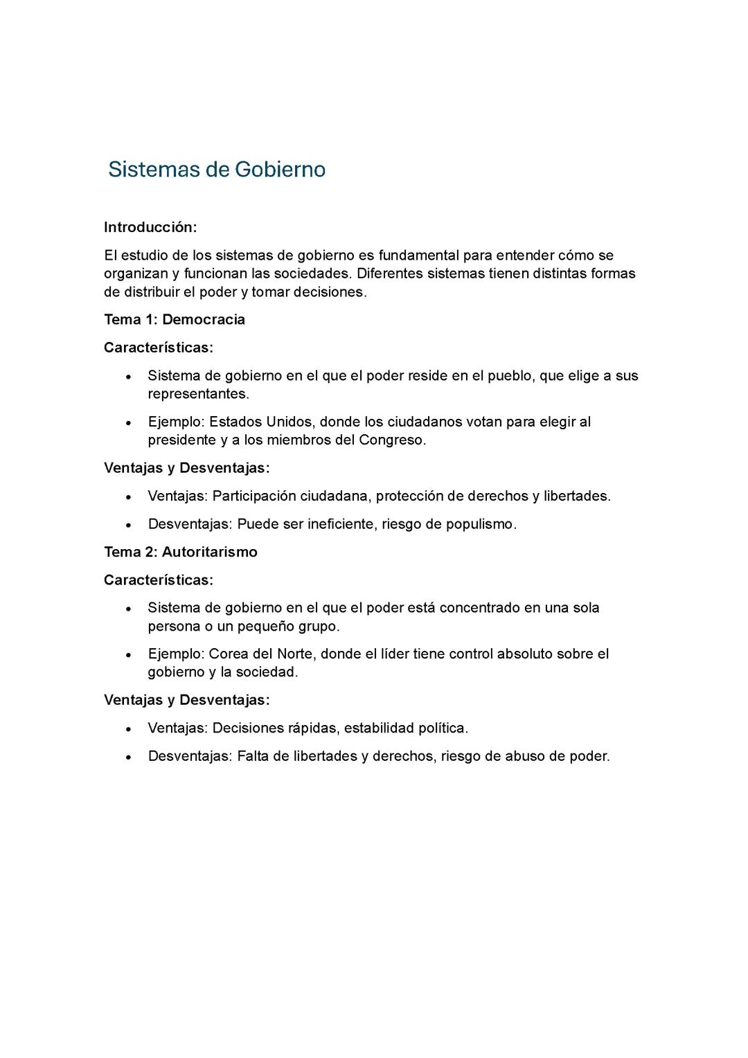 Sistemas de Gobierno