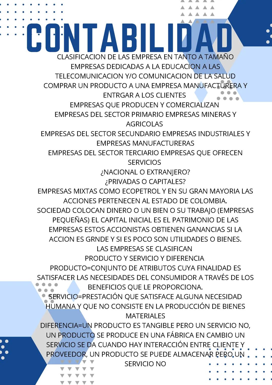 CONTABILIDAD CLASIFICACION DE EMPRESAS
