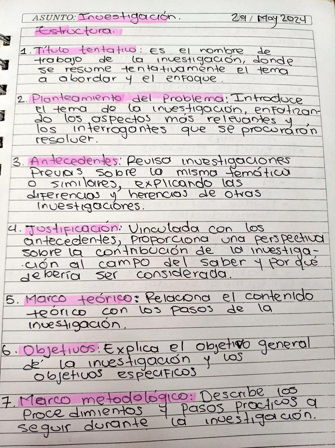 3
ASUNTO: Investigación.
Estructura.
1. Titolo tentativo: ES
trabajo
de
La
el
291
May
2024
de
nombre
investigación, donde
el tema
Se resume
