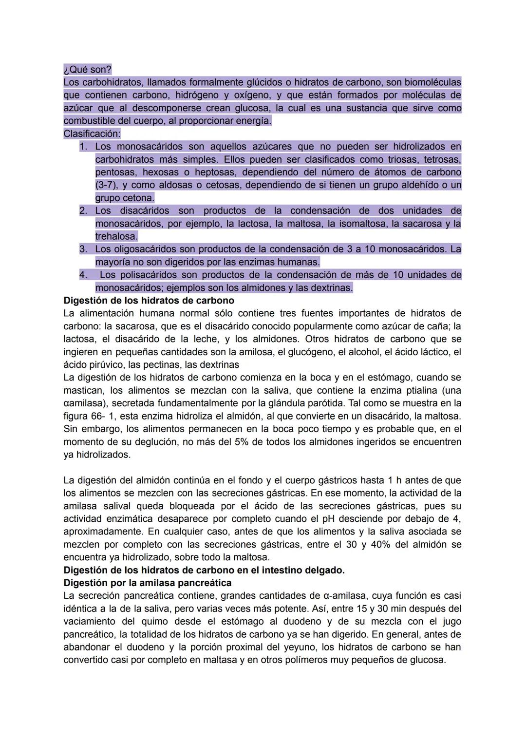 ¿Qué son?
Los carbohidratos, llamados formalmente glúcidos o hidratos de carbono, son biomoléculas
que contienen carbono, hidrógeno y oxígen